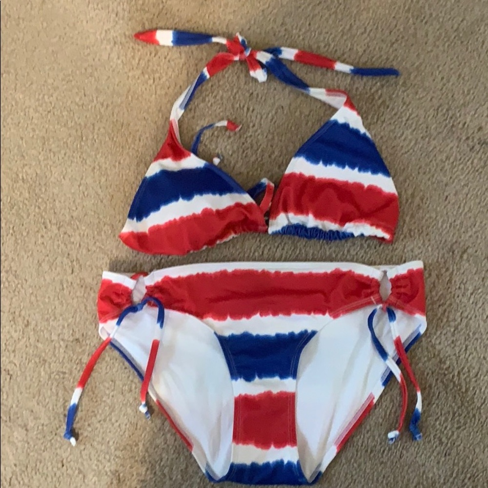 Red, white and blue bikini